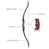TOPARCHERY 60'' Archery Recurve Bow for Left-handed 25-50lbs Take-down Hunting Bow for Adults Outdoors Hunting 2