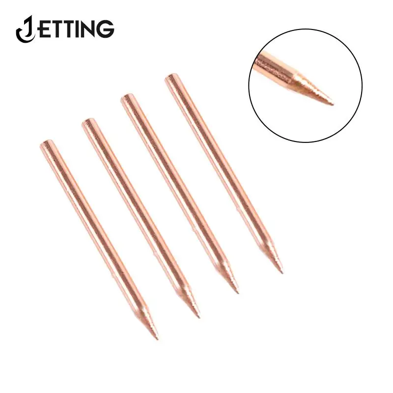 

2Pcs Small Lithium Battery Point Welding Pen Aluminum Oxide Copper Spot-welding 18650 Needle Electrode Tip Tool Accessory