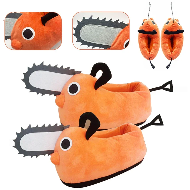 Turuncu k pek Pochita pelu terlik Plushie k ayakkab s cak tutmak turuncu-k-pek-pochita-pelu-terlik-plushie-k-ayakkab-s-cak-tutmak
