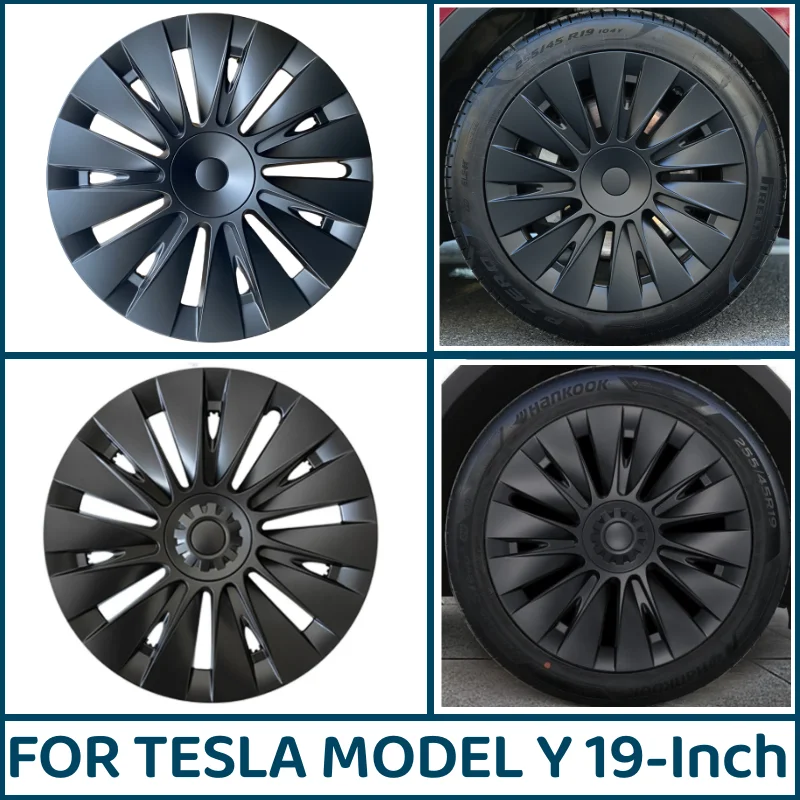 Wheel Hub Caps 4PCS 19 Inch Performance Automobile Replacement Full Rim Cover Accessories For Tesla Model Y