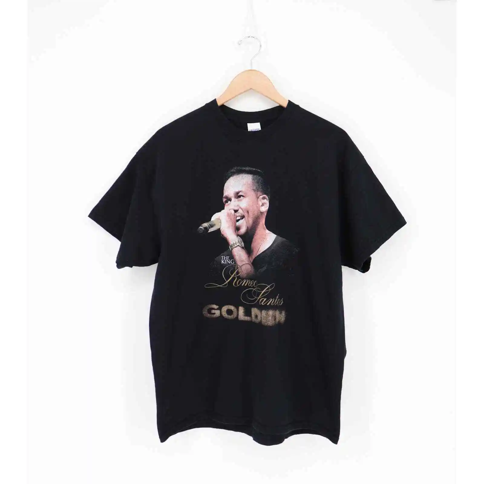 Romeo Santos Tourtee Shirt Nera Xl Maniche Lunghe O Corte