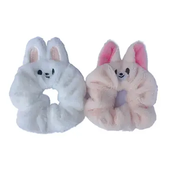 حبل شعر مرن من آذان الأرنب للنساء ، عمامة معقودة ، غطاء رأس عتيق ، رباط شعر أحادي اللون ، إكسسوارات شعر ، موضة 4