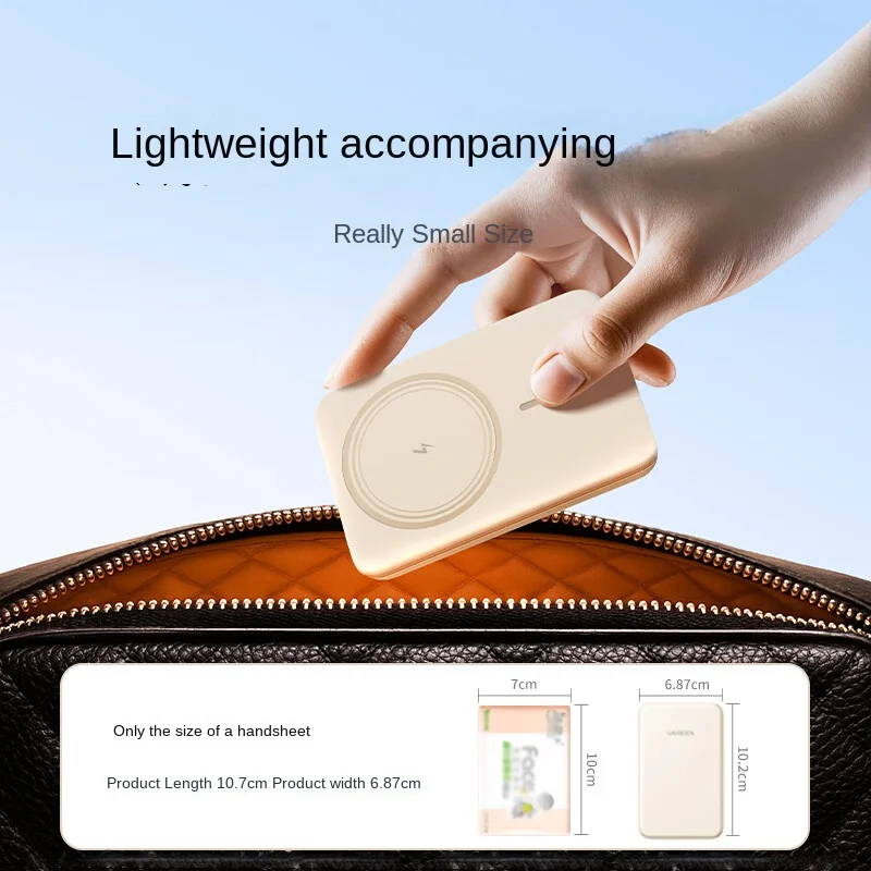 유그린 마그네틱 파워뱅크 10000mAh 20W 고속 충전 슬림 무선 휴대용 충전기