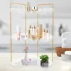 3 Layers Makeup Organizer Corner Desktop Cosmetic Rack Bathroom Clear Perfume Skin Care Product Storage Rack Multipurpose 2