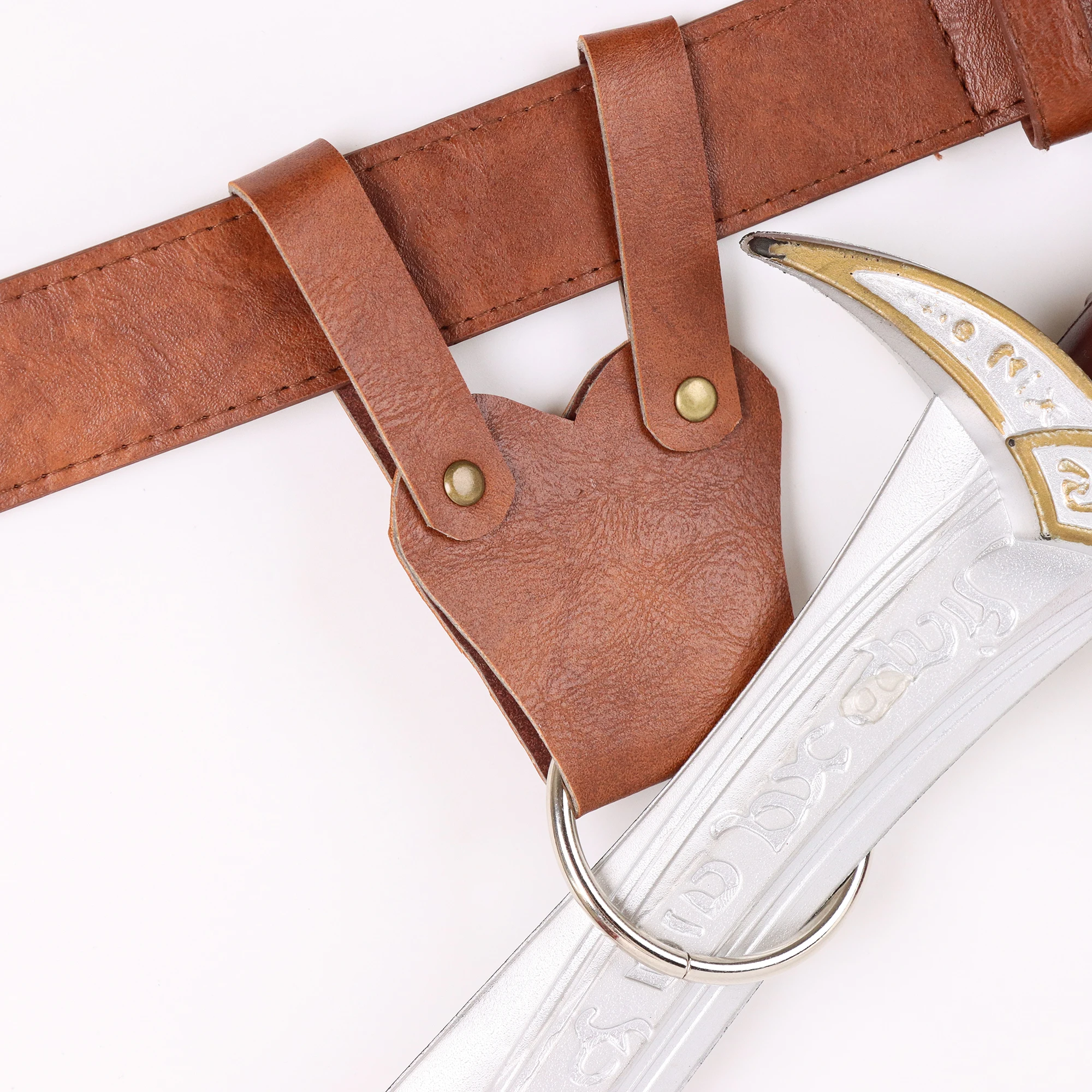 Authentic Viking Medieval Knight Belt Scabbard-Halloween Role Play Weapon Accessory with PU Belt Prop