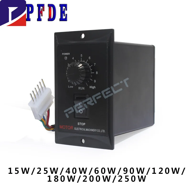 AC Motor Speed Controller 6w/15w/25w/40w/60w/90w/120w/180w/200w/250w 220V Forward & Backward 50/60hz