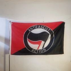 Antifascist Action Flag Banner For Outdoor Decoration 90X150CM Polyester