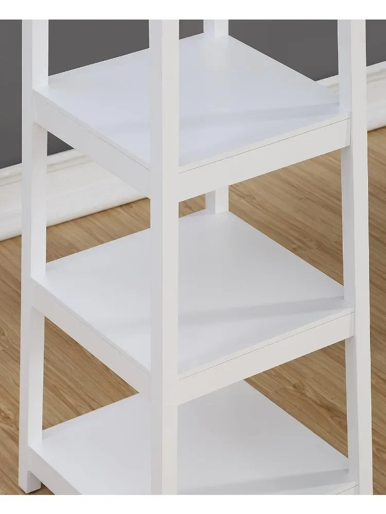 Coat Rack with 3-Tier Storage Shelves, white Finish 3