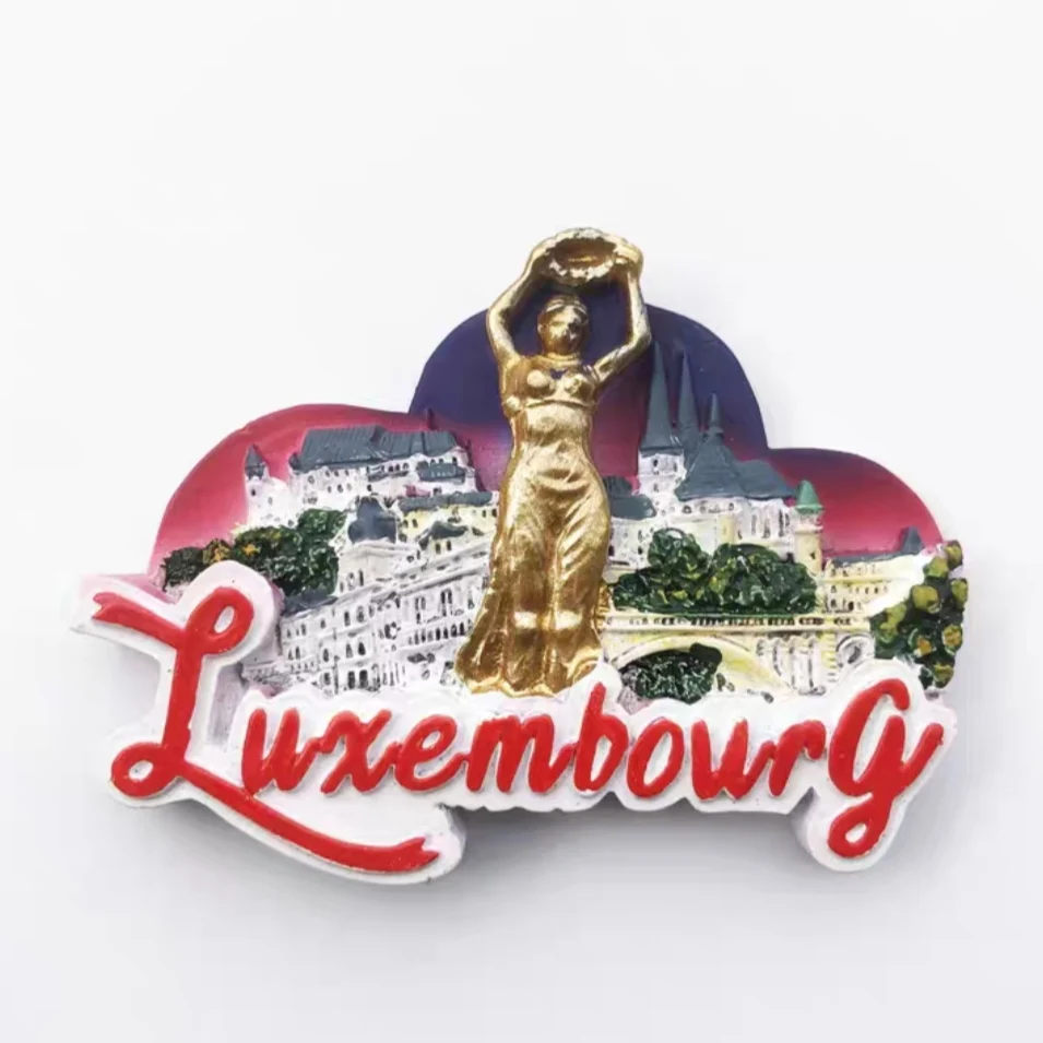 Europe Luxembourg 3D Fridge Magnets Tourism Souvenir Refrigerator Magnets Sticker Collection Handicraft Decoration Articles magnetic fridge magnets magnetic sticker magnetic fridge stickers refrigerator decor