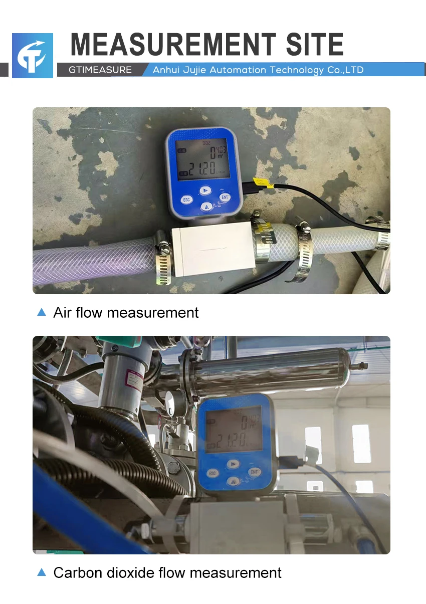 High Precision Gas Measuring Flowmeter Wide Range Aluminum Alloy Digital Thermal