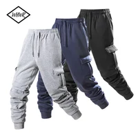 Men Cargo Casual Sports Drawstring Spliced Pants Sheath Pencil Pants Ankle Length Pant Spring Skinny Patchwork Pockets Pants
