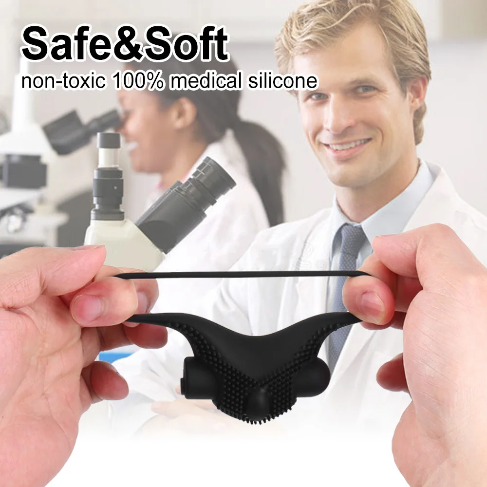 Penis Ring Men's Silicone Bullet Vibrating Elastic Erection Enhancing Cock Rings