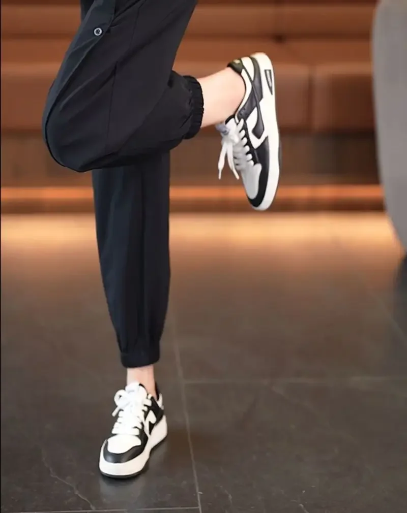 2023 Fashion New Pants Women Summer Thin Loose Solid Color Versatile Large Casual Elasticity Waist Straight Leg Lantern Trousers