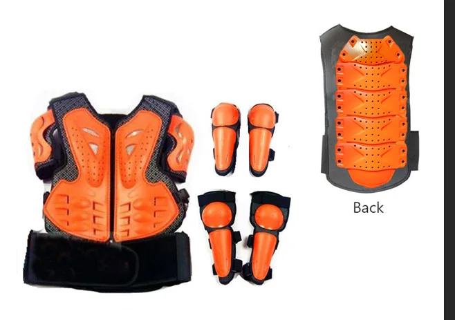 thumbnail image 1 of Armadura de motocicleta de cuerpo completo para niños, chaqueta de armadura de Motocross, protector de codo y rodilla para columna vertebral y pecho, 1 of 5