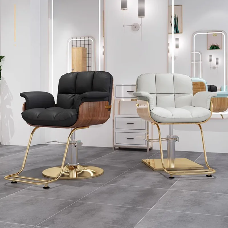 Speciality Design Chair Hydraulic Modern Swivel Nordic Salon Barber Chair Equipment Makeup Silla Barberia Modern Furniture DWH