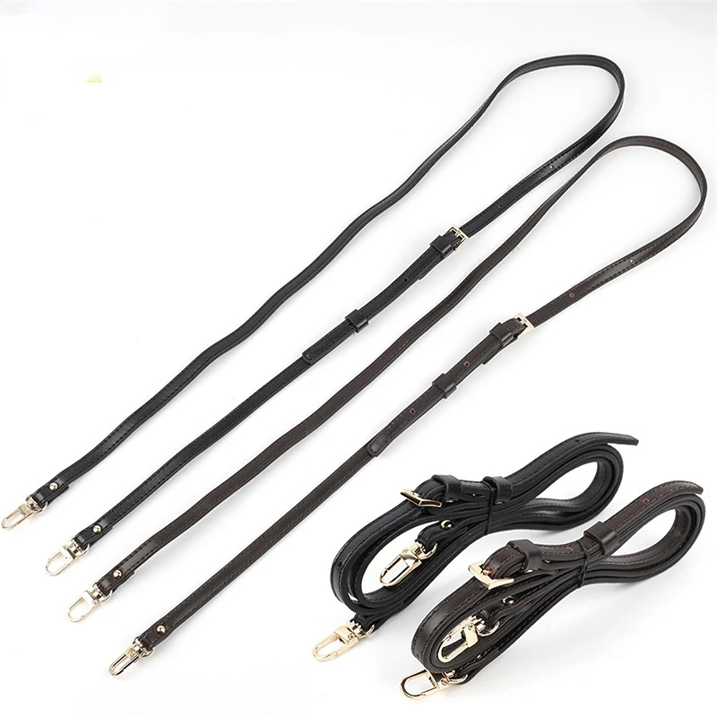 Brand High Quality PU Leather Crossbody bag Strap Black 105~127CM Luxury Adjustable Fashion Shoulder Strap Bag Accessories