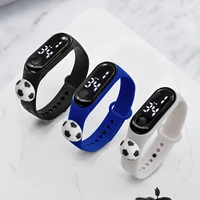 Hot Sale 3PCS Student Smartwatch LED Display Multi-color Electronic Clock for Boys and Girls Cute Cartoon Football Sports Watch 1
