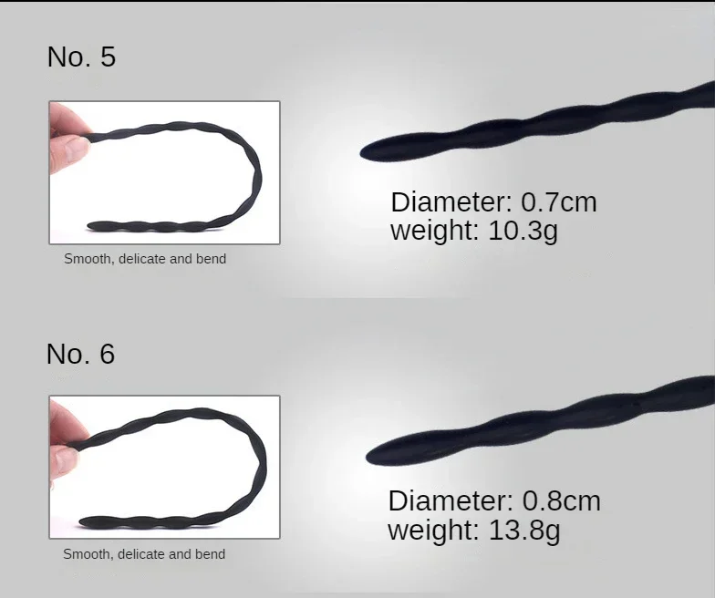 8 sizes safe soft silicone penis stimulator dilator uretral Rod catheter sex toys horse eye stick for male BDSM plug Urethral Dilator Silicone Urethral Dilator