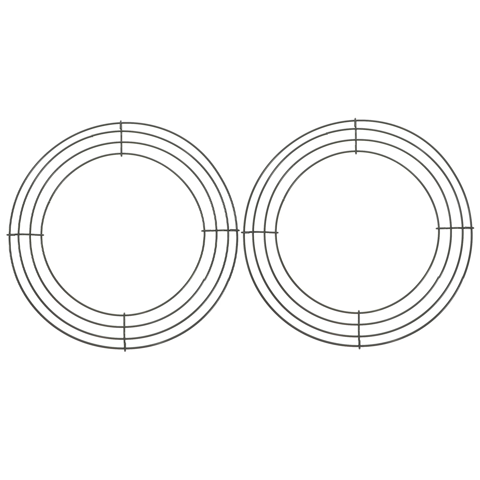 

2pcs Iron Circle Wreath Frame Wire Wreath Rings Floral Wreath Frames for Christmas Wreath DIY