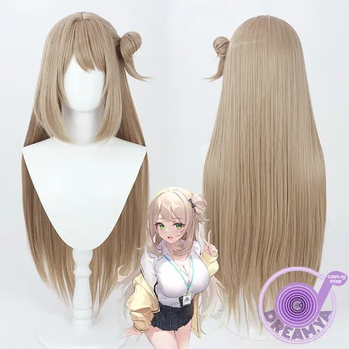 

Izayoi Nonomi Cosplay Wig Blue Archive Linen 80cm Long Heat Resistant Synthetic Hair Halloween Party Role Play Carnival Wig Cap