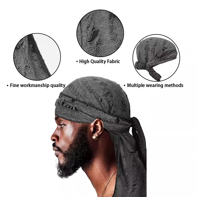 New Men Punk Style Cotton Durag | Du-Rag | Headband