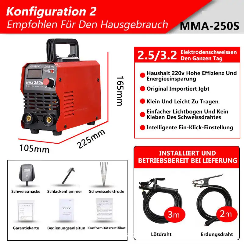 Portable Welding Machine 250 Arc Welding Machine Fully Automatic Industrial-Grade Household Small All-Copper Electric Welding 4