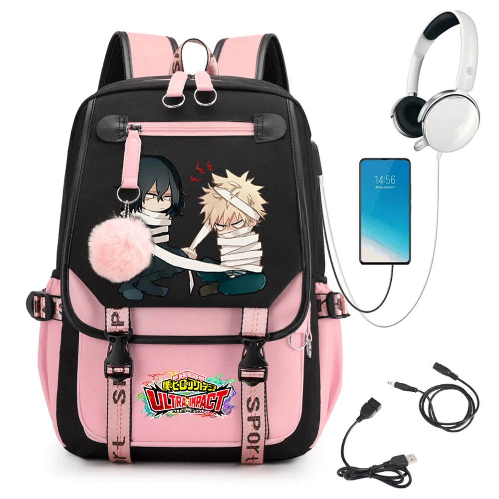 My Hero Academia Eraser Head Anime School Backpack Kawaii Backpack Bag