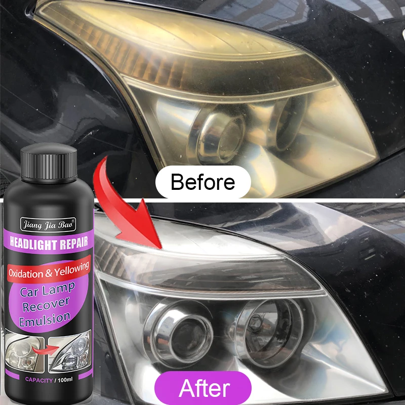 Car Headlight Restoration Kit Car Light Scratch Remover Repair Cleaning Paste Headlamp Anti Oxidation Polish Liquid