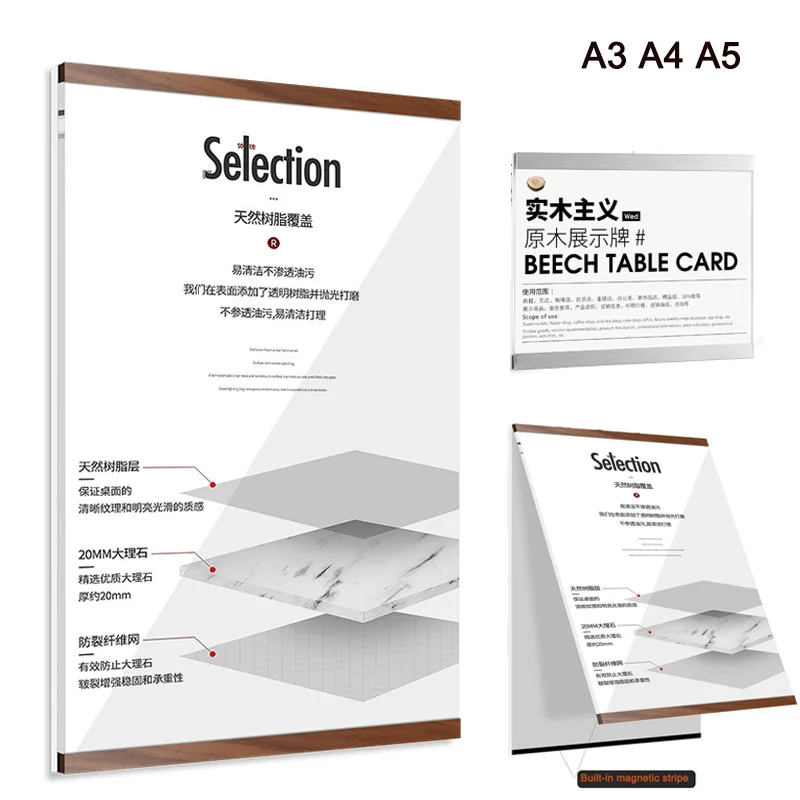 A3/a5/a4 Manyetik Fotoğraf Çerçeveleri Akrilik Delme Ücretsiz Fotoğraf Kartları Sertifika Resim Çerçeveleri Belge Burcu Poster Tutucu Ekran