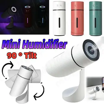 Wireless Air Humidifier Mini Rechargeable Aromatherapy Diffuser with Light Adjustable Angle Silent Desktop Cool Mist Humidifier 1