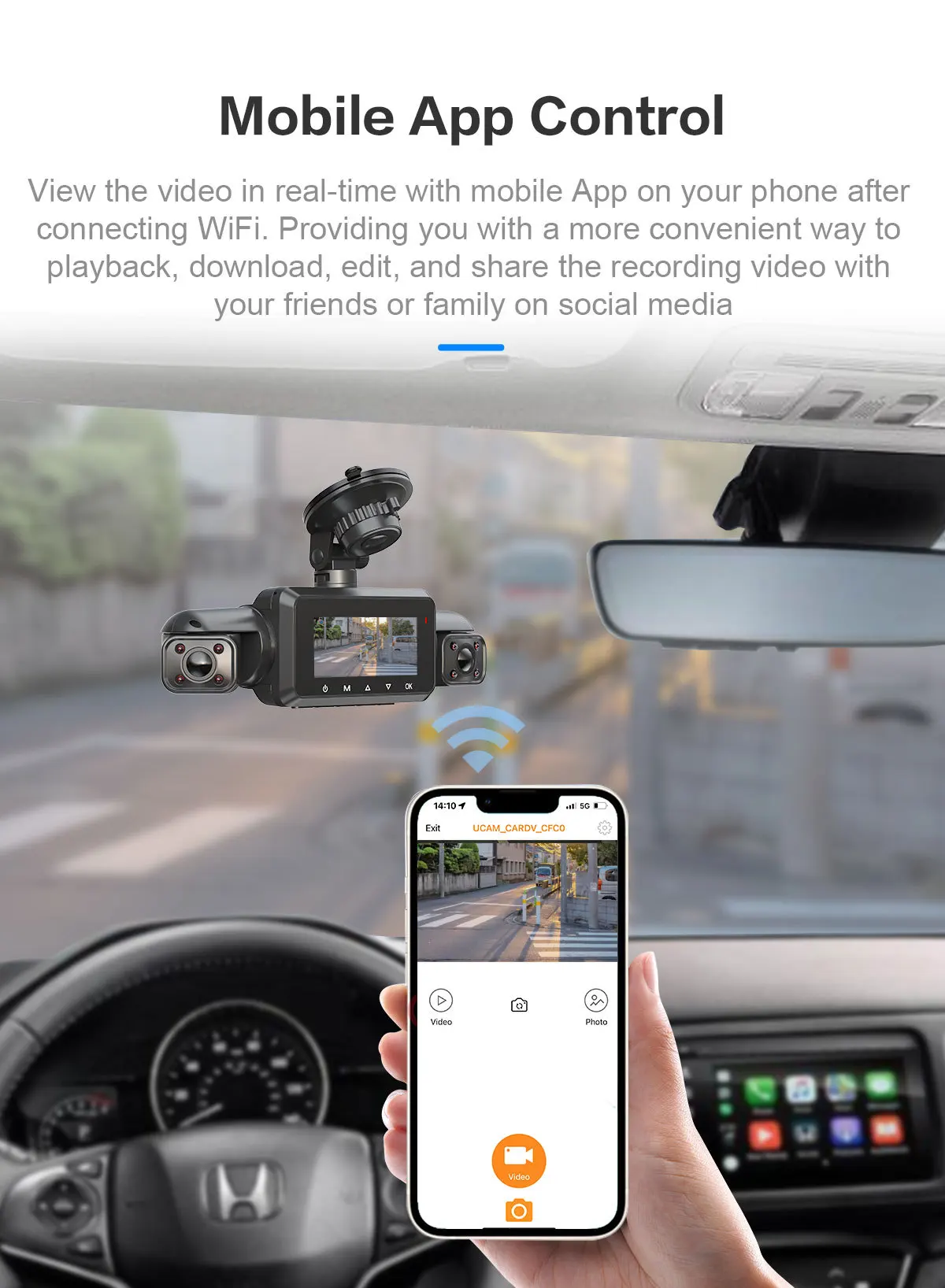 Dash Cam Ucam Ultra Camera Pro YP-UCAM Universal Flash Mount