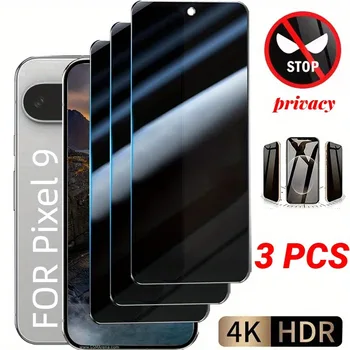 3 pezzi protezione schermo privacy copertura completa per Google Pixel 9 8 Pro vetro temperato anti-spia per Pixel 7a 8a 6a 9 Pro XL vetro