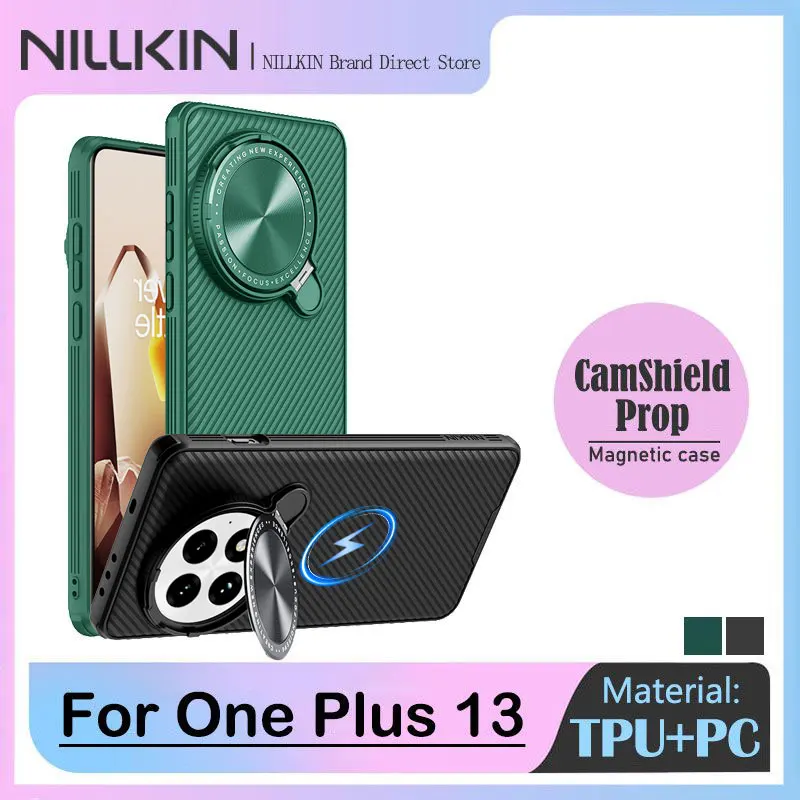 Nillkin Magnetic Case with Twill Micro-Transparent Design and Flip Lens Cover, MagSafe Compatible, Anti-Drop Protection