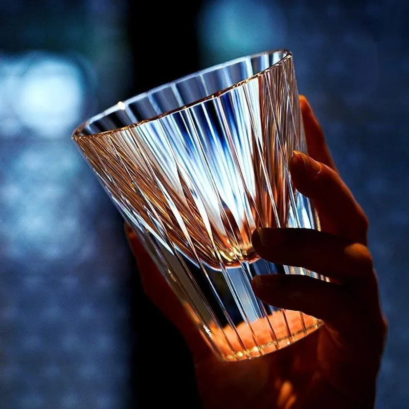 Music Wire Crystal Glasses Whisky Cup Unique Wineglass Gift For Friend Geometric String Cognac Snifter Whiskey Copita Nosing Mug