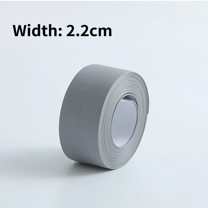 2021 New Bathroom Kitchen Shower Sink Bath Sealing Strip Tape Caulk Strip Self Adhesive Waterproof Wall Sticker Sink Edge Tape 