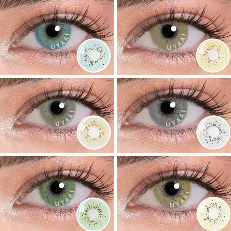 UYAAI 2Pcs Color Beautiful Pupil Contact Lenses Cosmetic Contact Lens