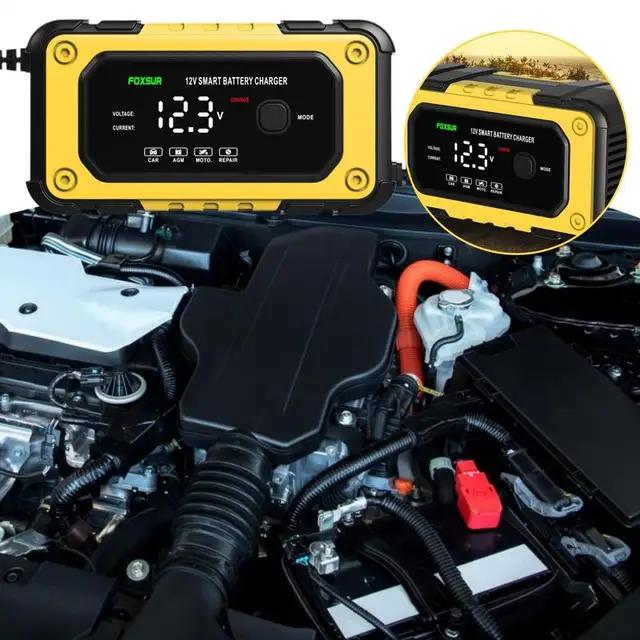 Battery Jumper Starter Portable Jump Starter Power Pack Powerful Device with LCD Screen 12V for Automobile Truck Motorcycle 2