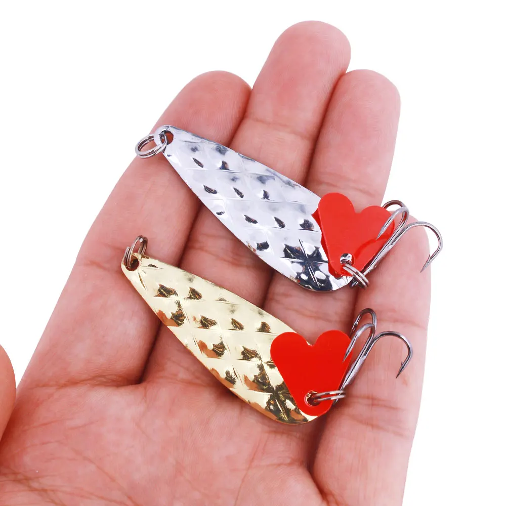 

Spinner Spoon Metal Bait Fishing Lure with Single Hook 7.5G/6.4G/8.7G River Lure for Pike Rapid Sinking Rotating Spoon Bait