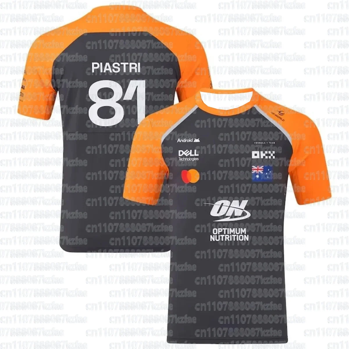 New Jersey Eltern-Kind-Kollektion Saison 2026 Lando Norris Oscar Piastri Bequemes T-Shirt Outdoor-Training Weiches T-Shirt – Detail 6