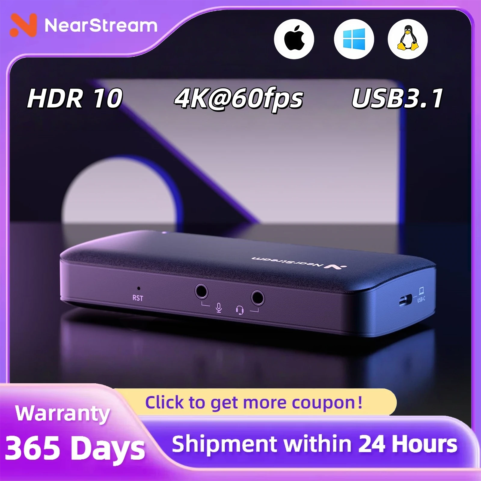 新品★NearStream CCD30 キャプチャーボード 4K 60fps Amazon | SPARKLE Streamer 4K60 PCIe Capture Card