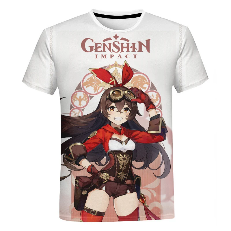

2023 New Game Genshin Impact Printed 3D T-shirt Men Women Fashion Casual Streetwear Anime T Shirt Harajuku Style Oversized Tops