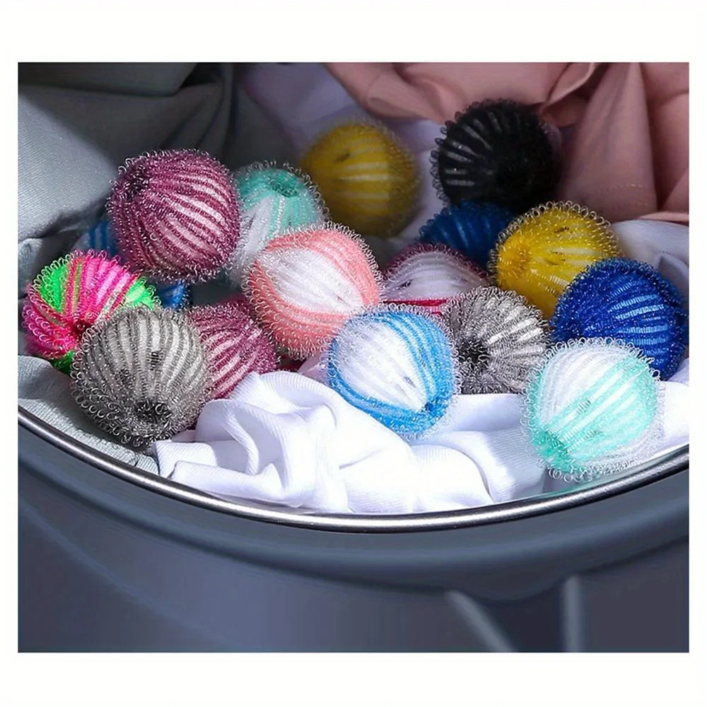 Laundry Ball 6PCS Pet Hair Remover Lint Remover Reusable Dryer Nylon Balls Dogs Cats Hair Lint