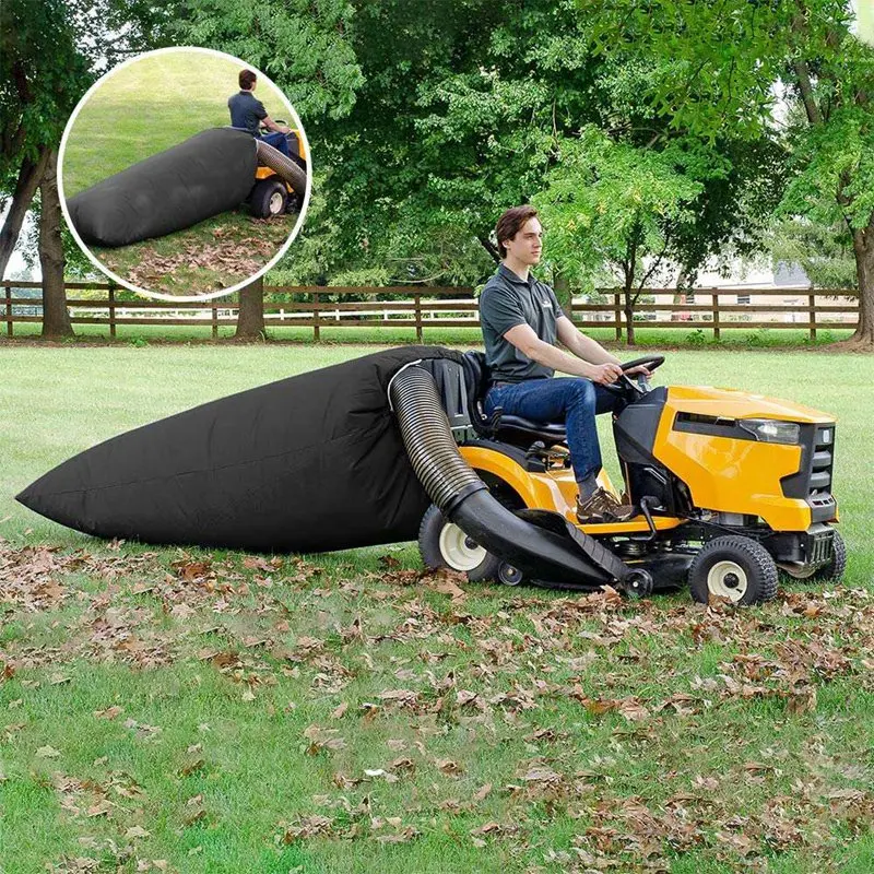 Erthree Lawn Tractor Leaf Bag,Oxford Cloth Large Capacity Reusable Lawn Mower Bag Replacement 