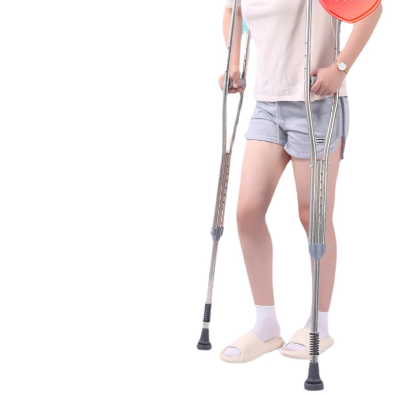 

Medical crutch fracture in young people, ankle injury in armpit crutches, specialized double crutch anti slip walking aids