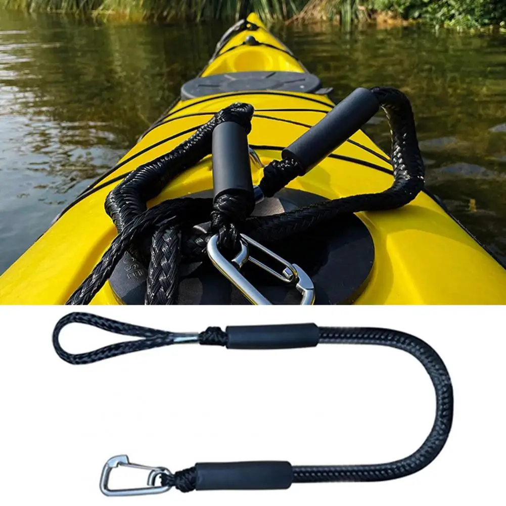 

Bungee Dock Line with Clip Adjustable Strong Tensile Strength Easy Installation Mooring Rope Kayak Boat Accessories