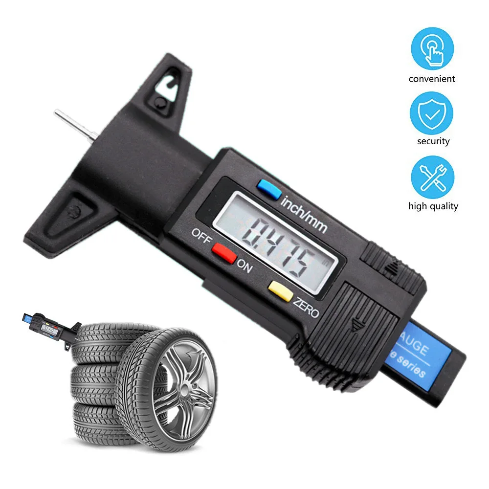 Description Picture 3 of itemDigital Car Tyre Tire Tread Depth Gauge Meter Auto Tire Wear Detection Measuring Tool Caliper Thickness Gauges Monitoring System