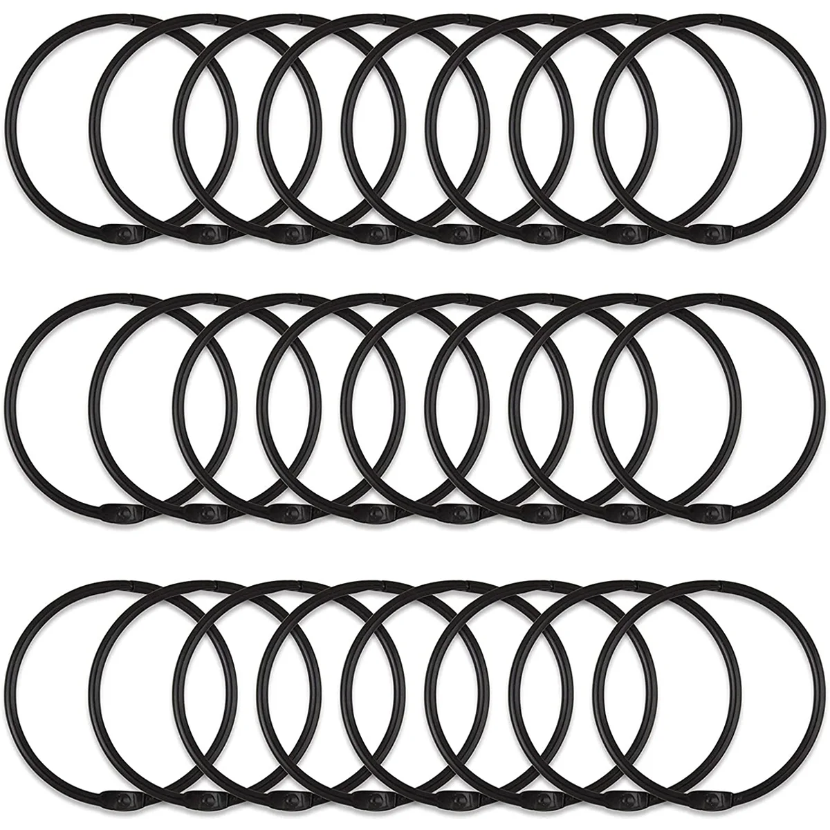 24 حزمة الستار O-خواتم متعددة الوظائف الغرض الزخرفية المعادن دش الستار خواتم غير قابل للصدأ الحديد حمام الستارة حلقة السلس