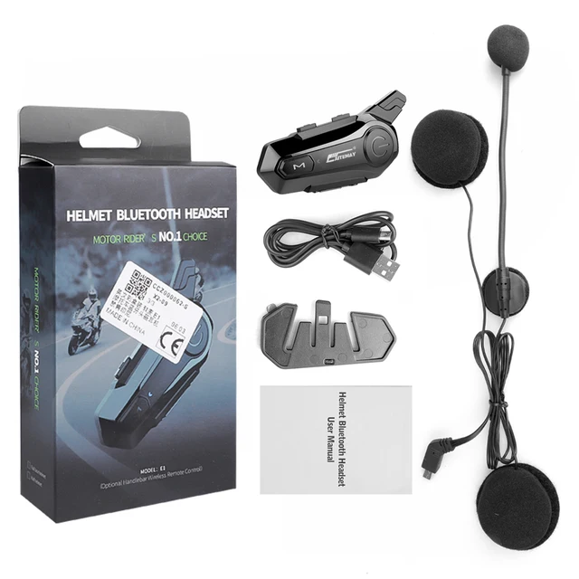 2sets/1set Motor Helmet Intercom BT V5.0 Motorcycle Wireless Headset Interphone Speaker Handsfree Bluetooth walkie helmet talkie 5