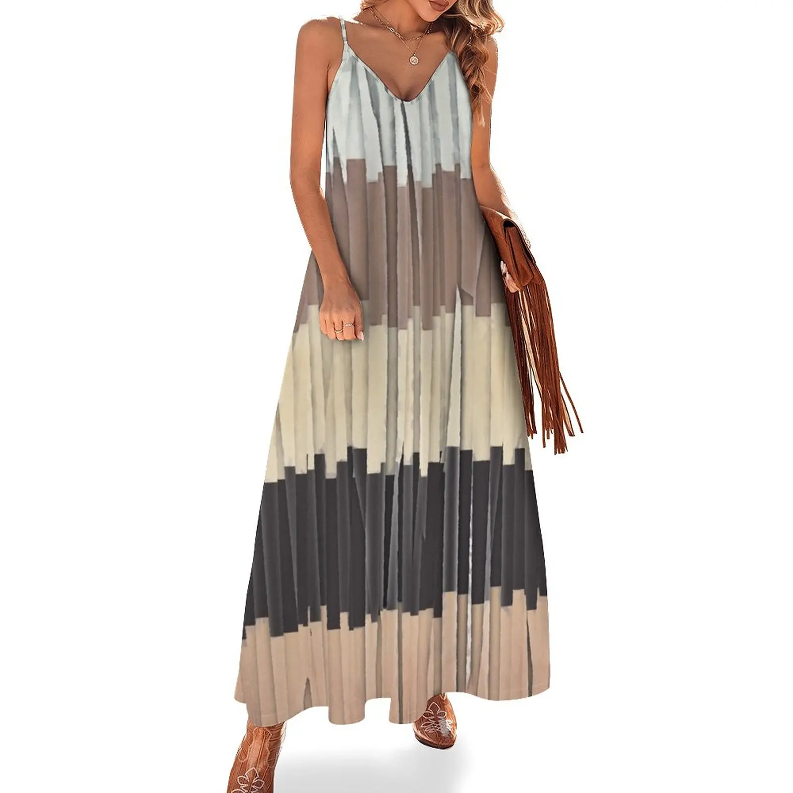 

Shreds of Colors 3 Sleeveless Dress dress for women summer dress daily