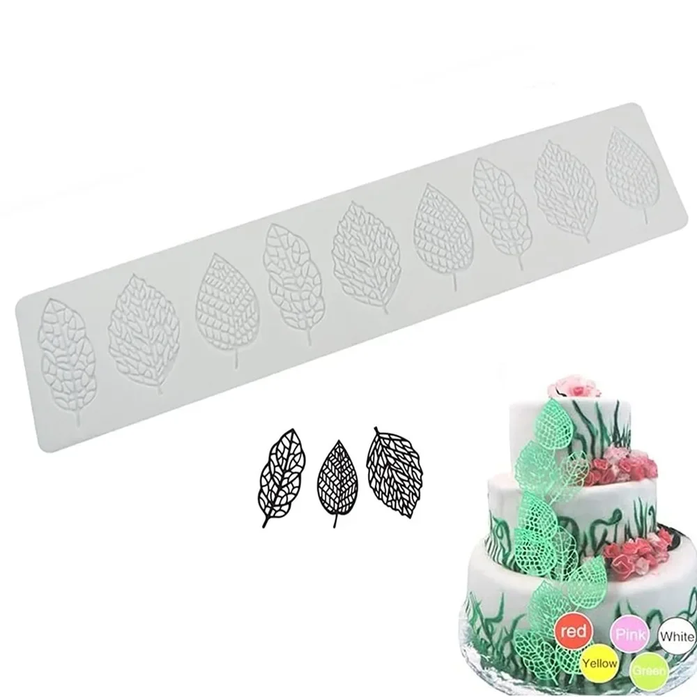 Silicone Leaf-Shaped Fondant and Chocolate Molds